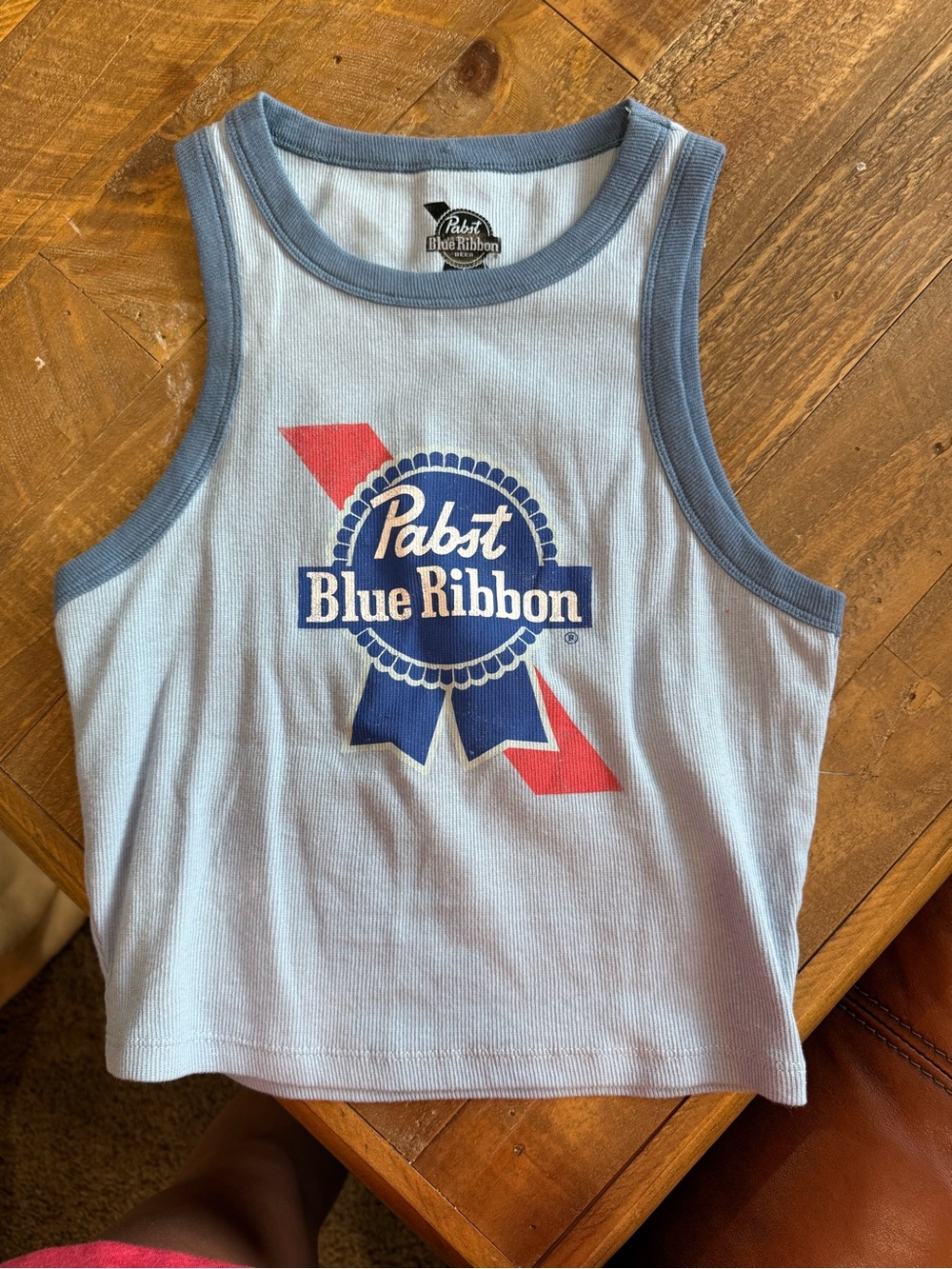Pabst Blue Ribbon Light Blue Logo Tank Top